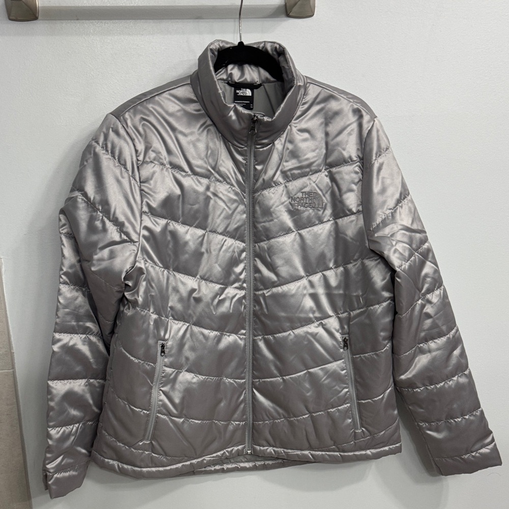 The North Face Metallic Gray Quilted Jacket